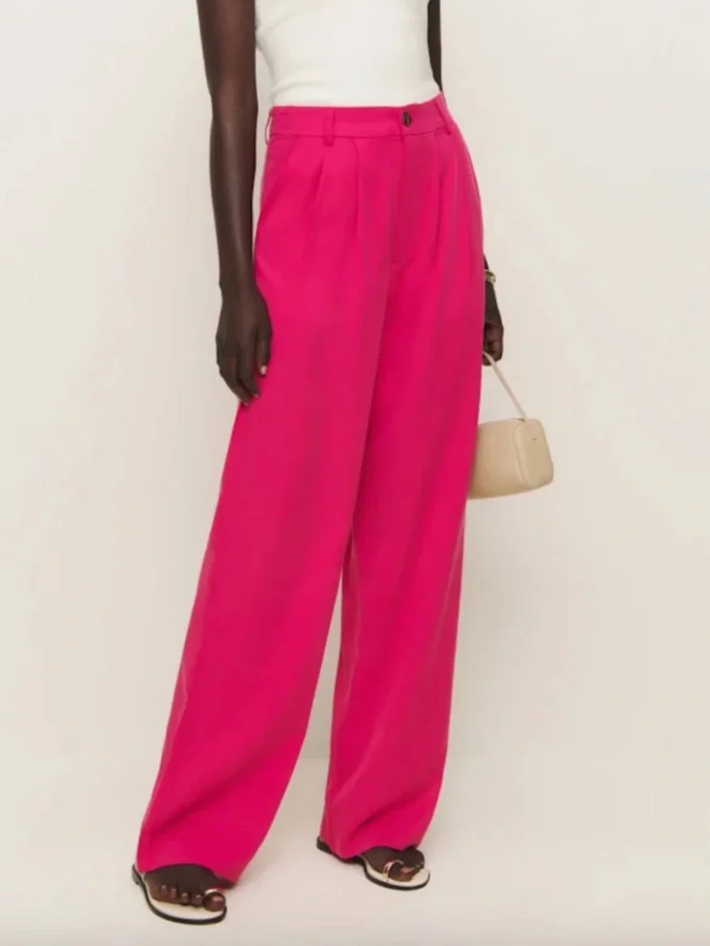 Reformation Vesta linen trouser pants